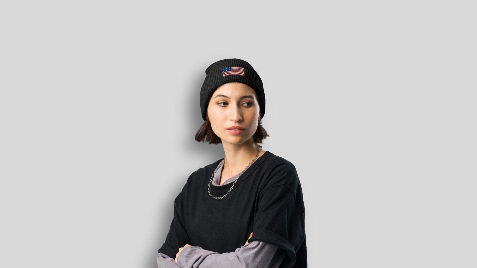 Trendy patriotic beanie for men and women