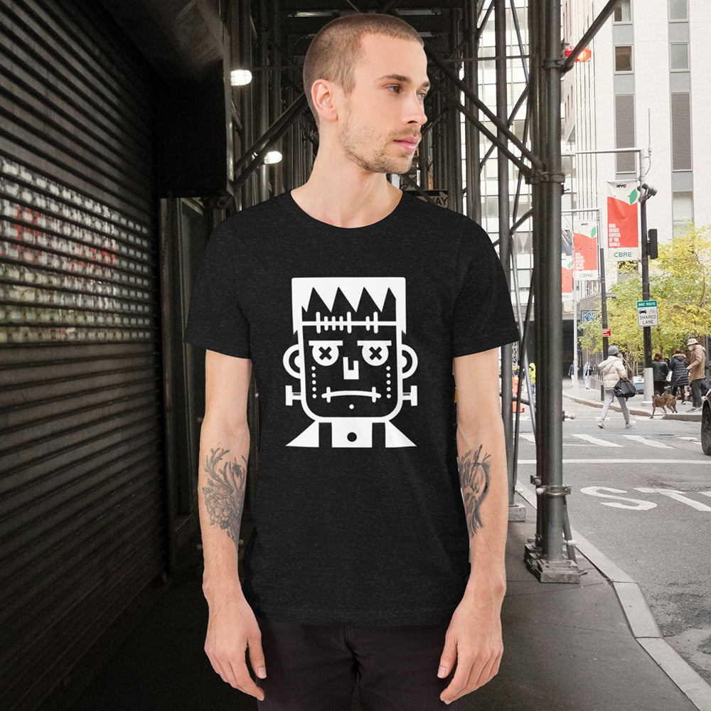 Urban Unisex Tee worn by a male model walking in New York City.