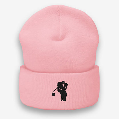  Show off your love for golf with elegance and style! Our 'Elegant Swing Ladies' Golf Embroidered Beanie' is designed for female golfers who want to keep their passion for the game close, even in cooler weather. This chic white beanie features an embroidered lady golfer design, perfect for a day on the course or a casual outing. Shop now and tee off in style!