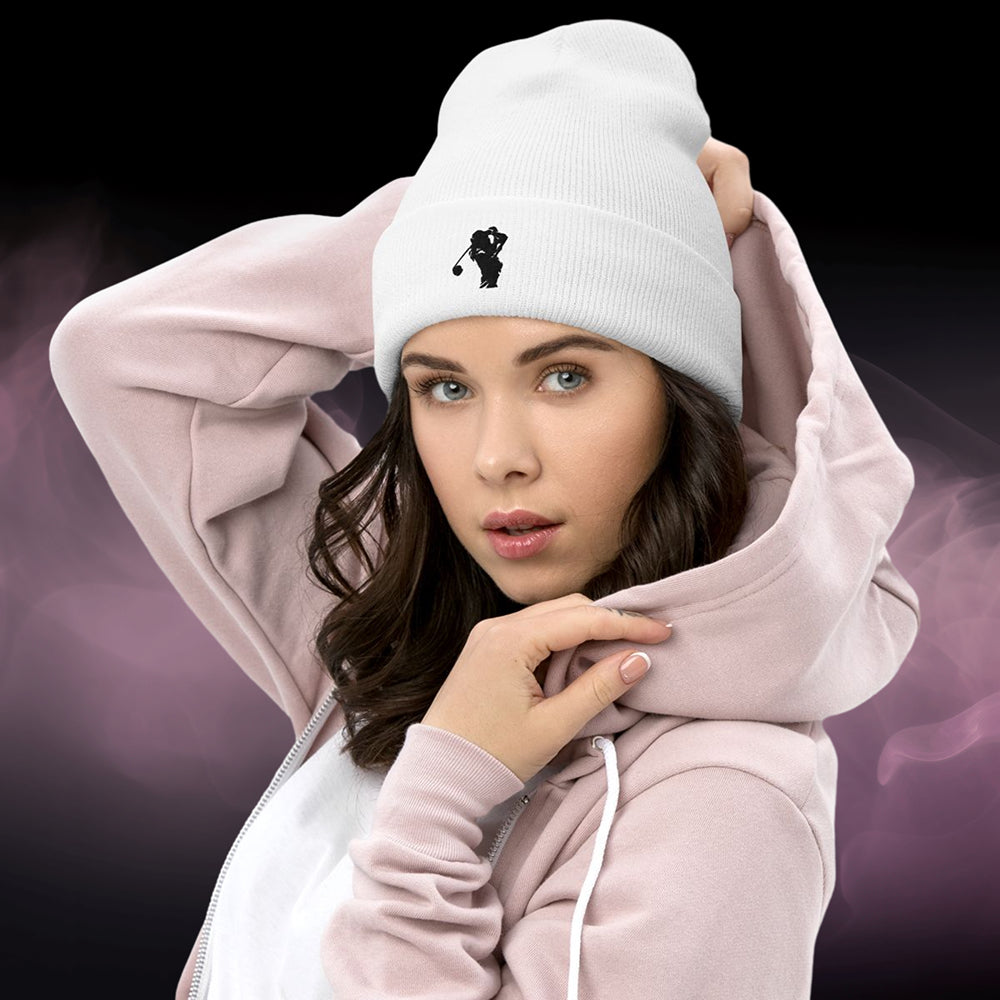  Show off your love for golf with elegance and style! Our 'Elegant Swing Ladies' Golf Embroidered Beanie' is designed for female golfers who want to keep their passion for the game close, even in cooler weather. This chic white beanie features an embroidered lady golfer design, perfect for a day on the course or a casual outing. Shop now and tee off in style!